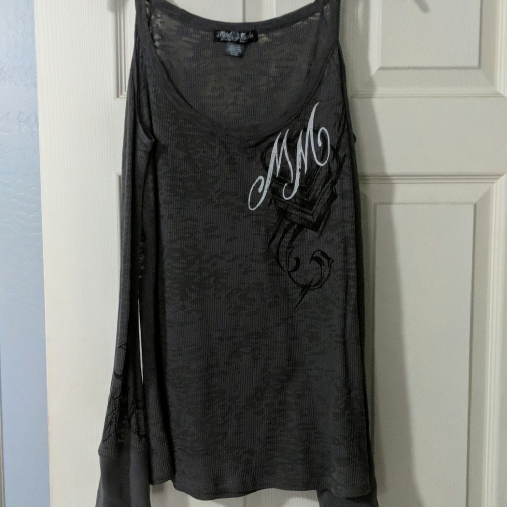 Metal Mulisha cold shoulder long sleeve top